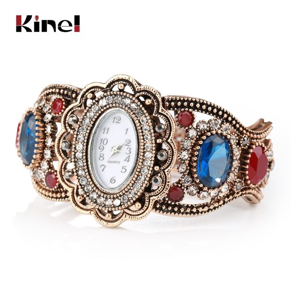 kinel new antique watch bracelet for women gold color hollow crystal flower vintage wedding jewelry christmas gifts wholesale, Black
kinel new antique watch bracelet for women gold color hollow crystal flower vintage wedding jewelry christmas gifts wholesale, Black