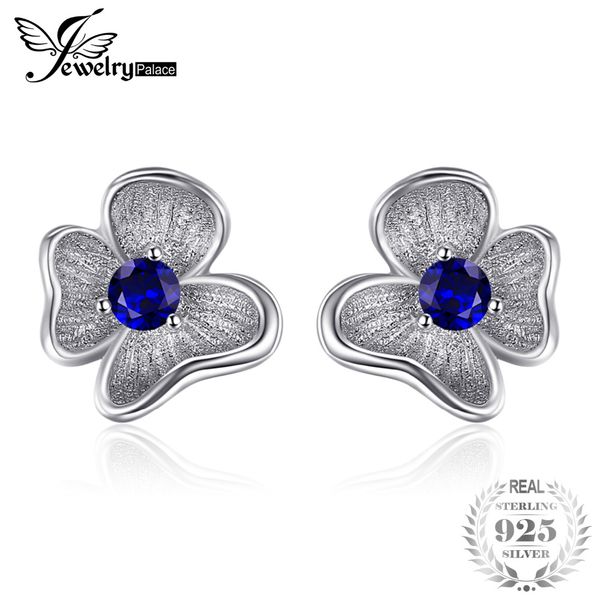 jewelrypalace flower 0.3ct created blue sapphire stud earrings 925 sterling silver fashion earrings for women party jewelry gift, Golden;silver
jewelrypalace flower 0.3ct created blue sapphire stud earrings 925 sterling silver fashion earrings for women party jewelry gift, Golden;silver