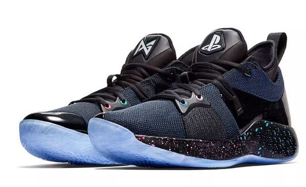 pg 2 playstation shoes store with box paul george casual shoes ing, Black