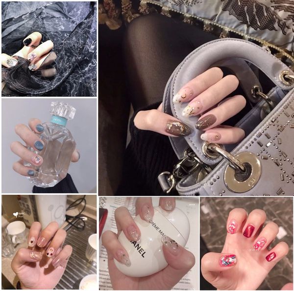 2sets/pack customized beautiful hand-made uv gel full nail tips ins false nails with designs cute bride shell fake nails, Red;gold
2sets/pack customized beautiful hand-made uv gel full nail tips ins false nails with designs cute bride shell fake nails, Red;gold