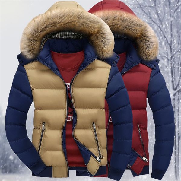 winter men's parka 2018 new korean thick cotton jacket warm fur hooded winter clothing fashion casual slim men coat plus size, Black
winter men's parka 2018 new korean thick cotton jacket warm fur hooded winter clothing fashion casual slim men coat plus size, Black