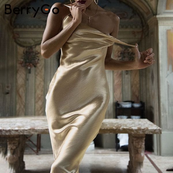 berrygo gold satin lace up bodycon dress women elegant backless fashion long party dress autumn winter female 2018, White;black
berrygo gold satin lace up bodycon dress women elegant backless fashion long party dress autumn winter female 2018, White;black