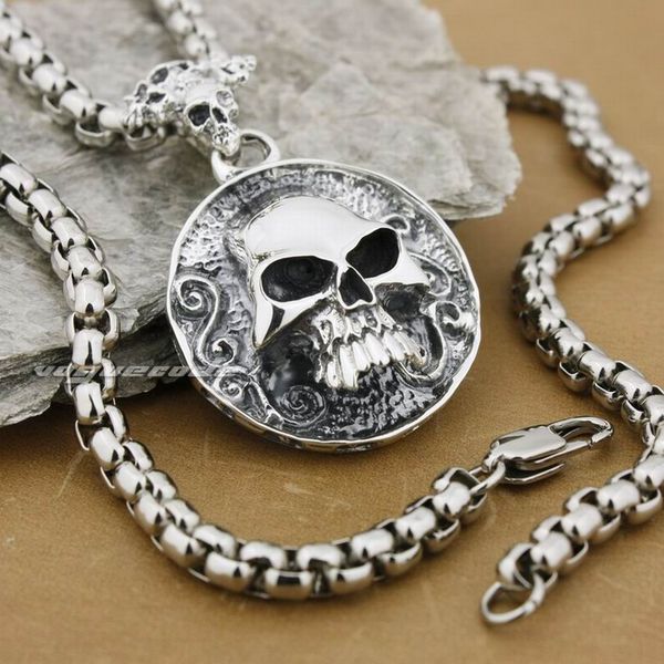 linsion huge heay 925 sterling silver skull mens biker pendant 8c005 stainless steel necklace 24 inches
linsion huge heay 925 sterling silver skull mens biker pendant 8c005 stainless steel necklace 24 inches