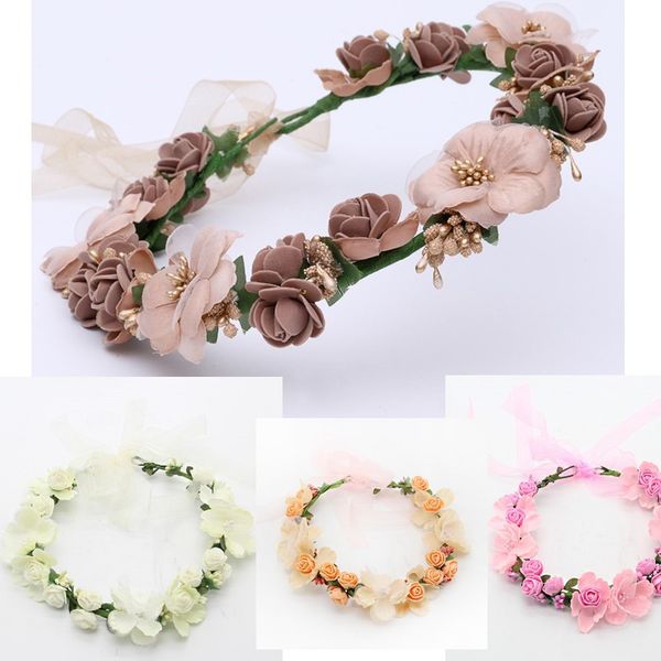 elegant bridal garland headpiece flower hoop wreath headbands korean style pgraphy props beach party women head accessories silk ribbon, Silver
elegant bridal garland headpiece flower hoop wreath headbands korean style pgraphy props beach party women head accessories silk ribbon, Silver