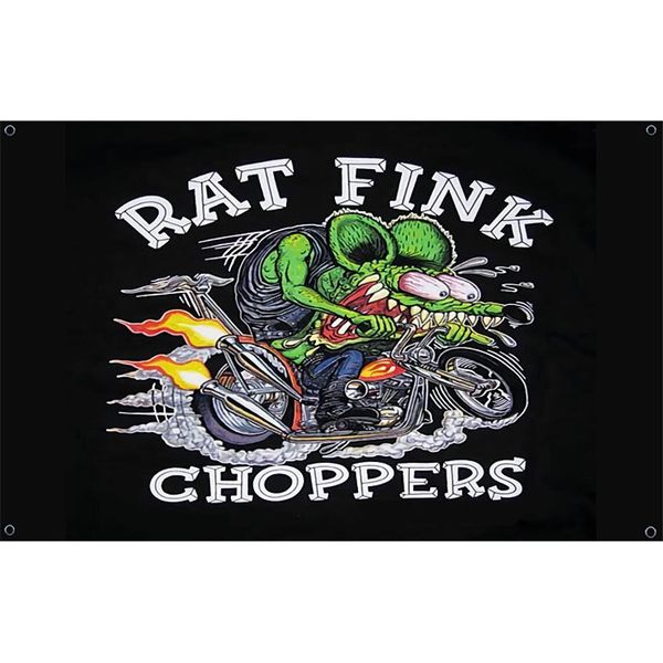 Rat fink flag cartoon po ter banner with 4 nickel grommet cu tom digital printing decoration flag banner
Rat fink flag cartoon po ter banner with 4 nickel grommet cu tom digital printing decoration flag banner