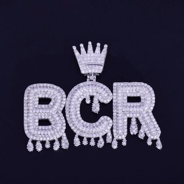 custom crown drip bubble letters necklaces & pendant for men women cubic zircon hip hop jewelry with 4mm tennis chain 24'', Silver
custom crown drip bubble letters necklaces & pendant for men women cubic zircon hip hop jewelry with 4mm tennis chain 24'', Silver