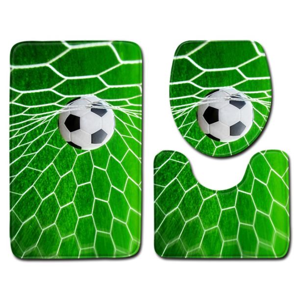 3 pcs/ football pattern anti-silp bath mat flannel contour rug lid toilet cover carpet bathroom set
3 pcs/ football pattern anti-silp bath mat flannel contour rug lid toilet cover carpet bathroom set