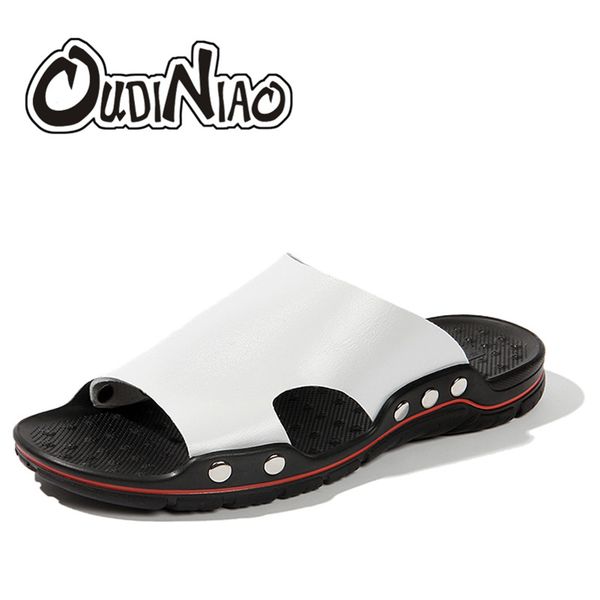 oudiniao outside home slippers men summer fashion 2018 solid slip on mens shoes slides rivet beach shoes men's big sizes male, Black
oudiniao outside home slippers men summer fashion 2018 solid slip on mens shoes slides rivet beach shoes men's big sizes male, Black