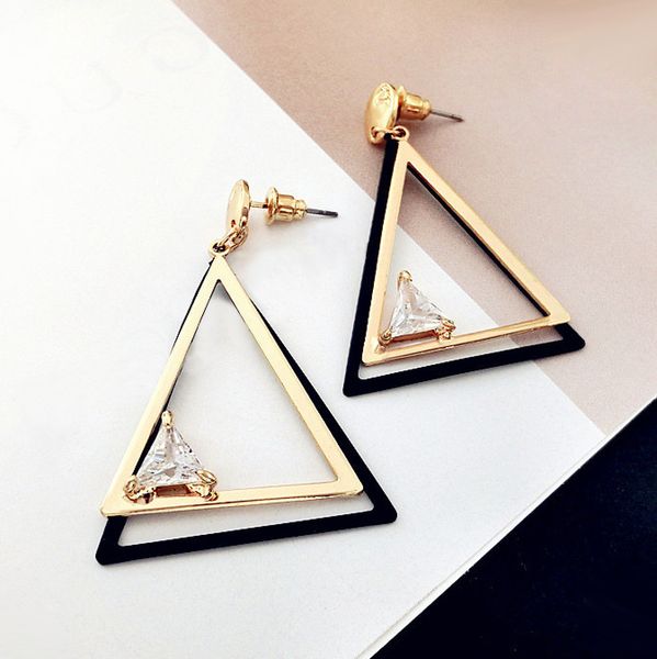 new trendy simple temperament geometry drop earrings hollow triangle dangle pendientes earrings for women brincos party gift, Silver
new trendy simple temperament geometry drop earrings hollow triangle dangle pendientes earrings for women brincos party gift, Silver