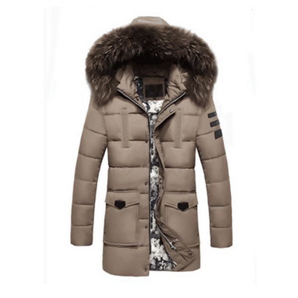 new fashion winter parka men cotton padded long thick warm casual with raccoon dog fur collar male jacket coat hat detachable, Black
new fashion winter parka men cotton padded long thick warm casual with raccoon dog fur collar male jacket coat hat detachable, Black