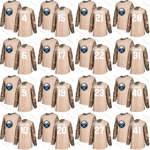 15 Jack Eichel Buffalo Sabres 2018 Camo Veterans Day Nolan Josh Gorges Evander Kane Jake McCabe Taylor Fedun Chad Johnson Jersey
15 Jack Eichel Buffalo Sabres 2018 Camo Veterans Day Nolan Josh Gorges Evander Kane Jake McCabe Taylor Fedun Chad Johnson Jersey