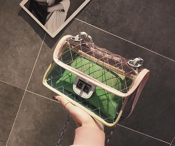 Fashion summer small bag woman 2018 new transparent candy jelly bag slanting chain bag
Fashion summer small bag woman 2018 new transparent candy jelly bag slanting chain bag