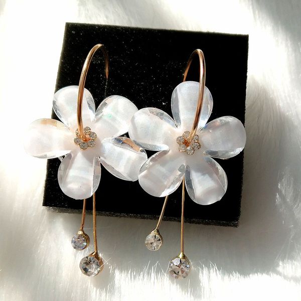 new wedding drop earrings for women party gifts transparent acrylic flower petal earring brincos zircon dangle tassel earring, Silver
new wedding drop earrings for women party gifts transparent acrylic flower petal earring brincos zircon dangle tassel earring, Silver