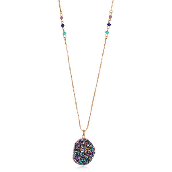 simple design sweater long necklace red colorful natural druzy stone pendant necklace box chain gold jewelry for women, Silver
simple design sweater long necklace red colorful natural druzy stone pendant necklace box chain gold jewelry for women, Silver