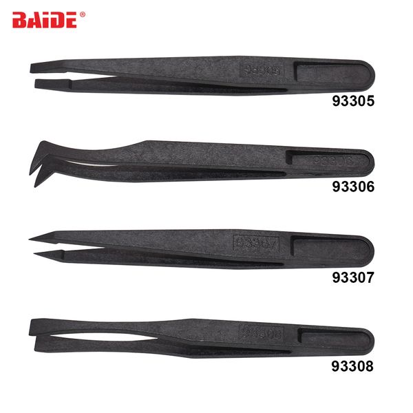 500pcs/lot wholesale 93301 black esd tweezers set plastic anti static electronic tweezers anti-static forceps
500pcs/lot wholesale 93301 black esd tweezers set plastic anti static electronic tweezers anti-static forceps