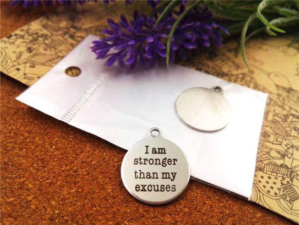 40pcs--"i am stronger than my excuse"stainless steel charms more style for choosing diy charms pendants for necklace, Bronze;silver
40pcs--"i am stronger than my excuse"stainless steel charms more style for choosing diy charms pendants for necklace, Bronze;silver