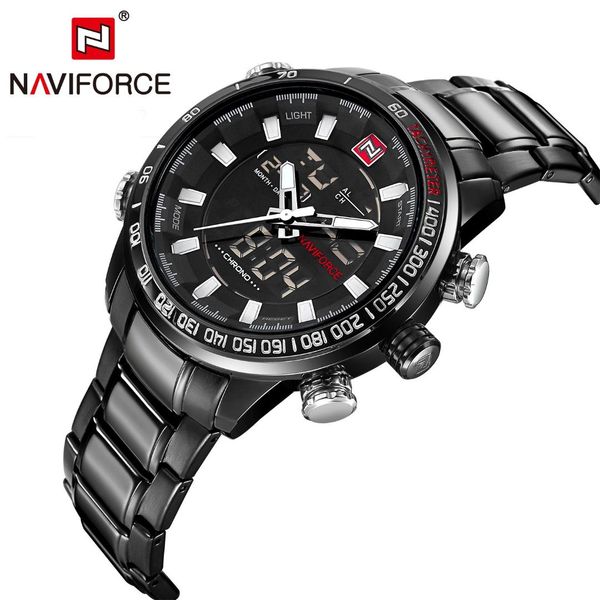 naviforce elite brand for men sports watch for men digital quartz watch full steel waterproof relogio masculino, Slivery;brown
naviforce elite brand for men sports watch for men digital quartz watch full steel waterproof relogio masculino, Slivery;brown