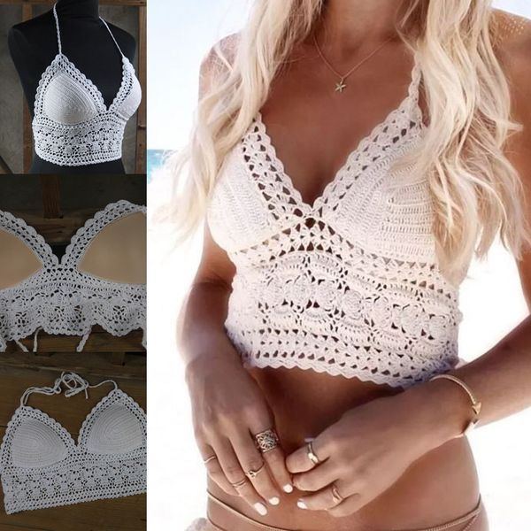 custom made white halter beautiful crochet bra, push up summer tank, summer wear, festival crochet tank, White;black
custom made white halter beautiful crochet bra, push up summer tank, summer wear, festival crochet tank, White;black
