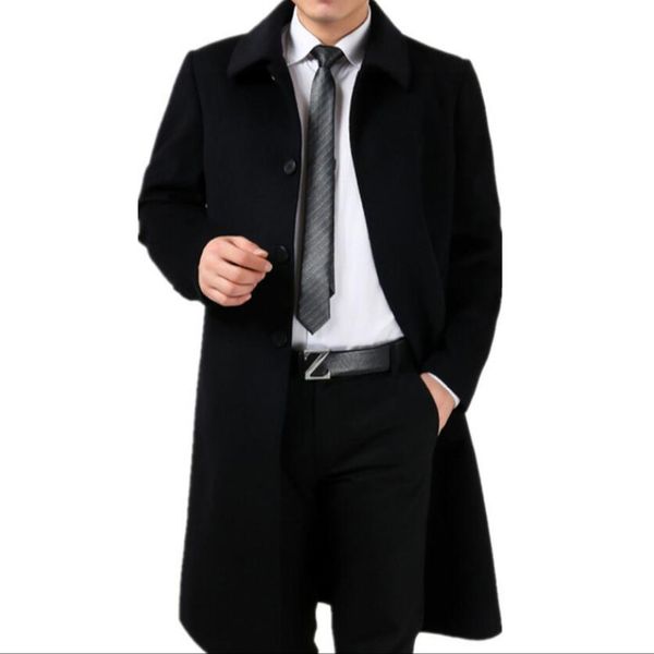s-4xl autumn and winter middle-aged wool cashmere coat men's thick woolen long trench coat warm windbreaker plus size clothing, Black
s-4xl autumn and winter middle-aged wool cashmere coat men's thick woolen long trench coat warm windbreaker plus size clothing, Black
