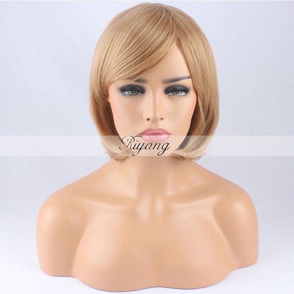 women dark blonde cosplay wig bob length short straight gradient bangs synthetic, Black;brown
women dark blonde cosplay wig bob length short straight gradient bangs synthetic, Black;brown