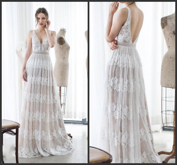 2019 new v neck wedding dresses backless lace appliqued bohemia bridal gowns a line boho wedding dress vestido de novia 2018, White
2019 new v neck wedding dresses backless lace appliqued bohemia bridal gowns a line boho wedding dress vestido de novia 2018, White