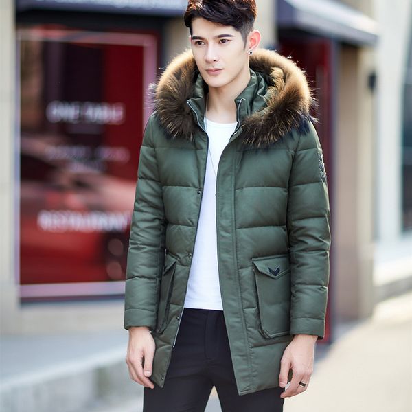 winter mens big fur hood down jackets fashion thick warm long duck down coats quality clothing male parka outerwear jk-1318, Black
winter mens big fur hood down jackets fashion thick warm long duck down coats quality clothing male parka outerwear jk-1318, Black