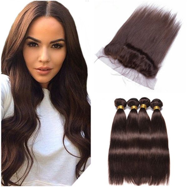 dark brown human hair bundles 4pcs with frontal straight #4 chocolate brown 13x4 lace frontal closure with weaves indian virgin hair wefts, Black;brown
dark brown human hair bundles 4pcs with frontal straight #4 chocolate brown 13x4 lace frontal closure with weaves indian virgin hair wefts, Black;brown