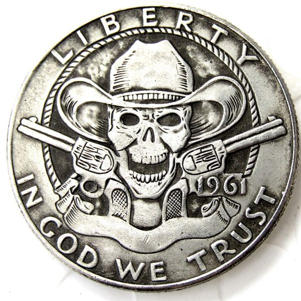 FK(06) Hobo Creative 1961 Franklin Silver Half Dollar skull zombie skeleton hand carved Copy Coins
FK(06) Hobo Creative 1961 Franklin Silver Half Dollar skull zombie skeleton hand carved Copy Coins
