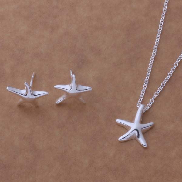 cute silver jewelry set starfish necklace&earring set loving gift for women at079
cute silver jewelry set starfish necklace&earring set loving gift for women at079