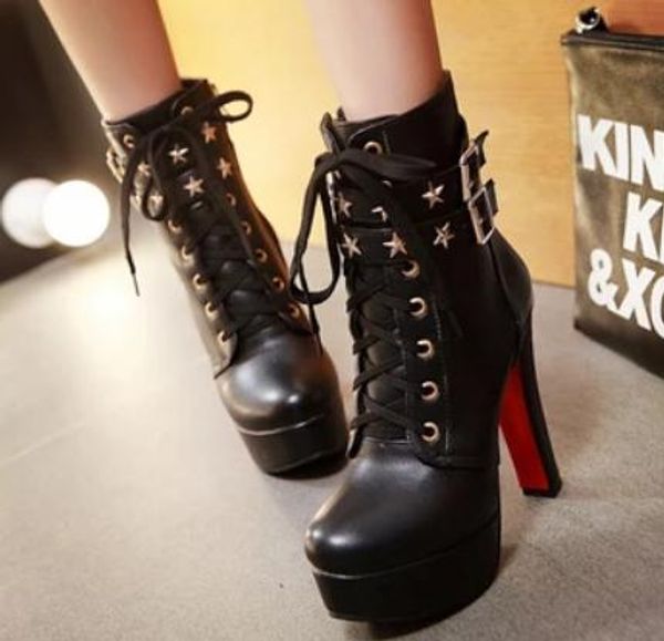 send 2018 new style waterproof table high heel boots coarse heel round head women winter boots, Black
send 2018 new style waterproof table high heel boots coarse heel round head women winter boots, Black