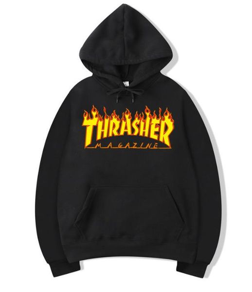Autumn Winter Men's Sportswear Hooded Sweatshirts Europe American 6 Colors Fire Letters Hooded Men Women Plus Cashmere Sweater Hoodies
Autumn Winter Men's Sportswear Hooded Sweatshirts Europe American 6 Colors Fire Letters Hooded Men Women Plus Cashmere Sweater Hoodies