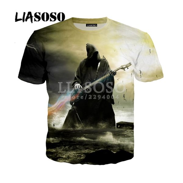 liasoso new design summer t shirt men/women heavy metal grim reaper skull 3d printed tshirts hip hop style t-shirt y031, White;black
liasoso new design summer t shirt men/women heavy metal grim reaper skull 3d printed tshirts hip hop style t-shirt y031, White;black