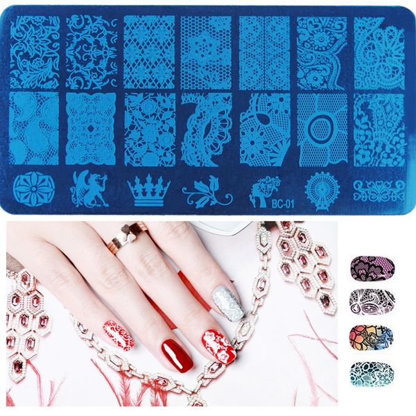 1 pcs nail art stamp stamping image plate 6*12cm stainless steel nail template manicure stencil tools, 20 styles for choose, White
1 pcs nail art stamp stamping image plate 6*12cm stainless steel nail template manicure stencil tools, 20 styles for choose, White