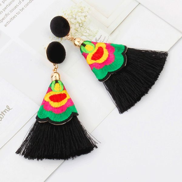bohemian embroidered tassel earrings fashion earrings retro ethnic style earrings women ear dangle jewelry support fba drop shipping h890f, Silver
bohemian embroidered tassel earrings fashion earrings retro ethnic style earrings women ear dangle jewelry support fba drop shipping h890f, Silver