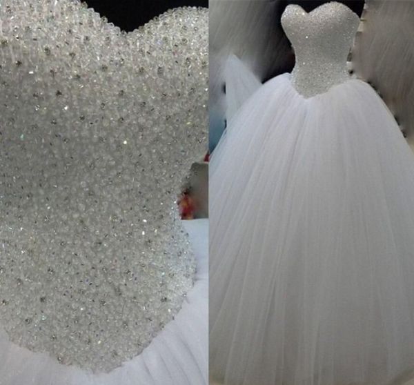 vestido de noiva 2018 dramatic beaded bodice ball gown wedding dress sweetheart tulle lace up bridal wedding gowns robe de mariee customed, White
vestido de noiva 2018 dramatic beaded bodice ball gown wedding dress sweetheart tulle lace up bridal wedding gowns robe de mariee customed, White