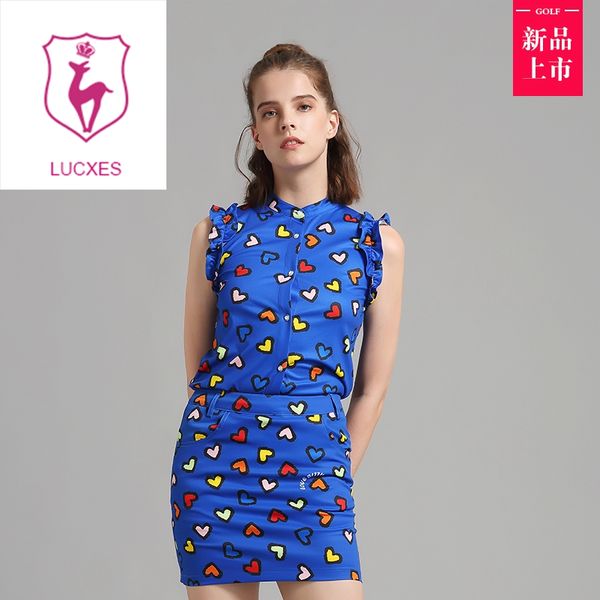 lucxes one piece dress golf shirt with skirt lady outdoor sportswear golf apparel sleeveless breathable sports dress slim 190, Black;blue
lucxes one piece dress golf shirt with skirt lady outdoor sportswear golf apparel sleeveless breathable sports dress slim 190, Black;blue
