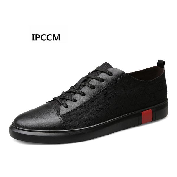 ipccm 2018 the new printing lacing fashion style genuine leather men flats breathable wear-resistant shoes, Black
ipccm 2018 the new printing lacing fashion style genuine leather men flats breathable wear-resistant shoes, Black