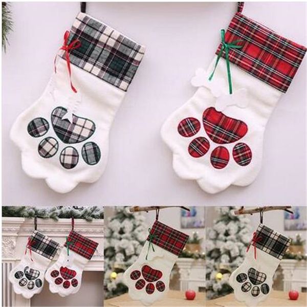 wholesales plaid christmas gift bags pet dog cat paw stocking socks xmas tree ornaments
wholesales plaid christmas gift bags pet dog cat paw stocking socks xmas tree ornaments