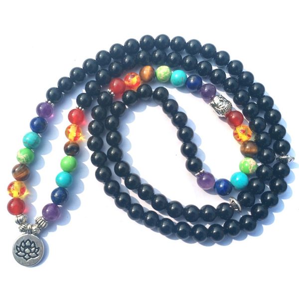 diezi multi color 7 chakra 108 mala beads bracelets ethnic yoga reiki prayer lotus buddha charm strand bracelet for women men, Black
diezi multi color 7 chakra 108 mala beads bracelets ethnic yoga reiki prayer lotus buddha charm strand bracelet for women men, Black