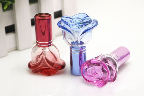 6ml mini colorful rose shaped glass spray perfume bottles parfum fragrance bottles refillable glass vials 2018
6ml mini colorful rose shaped glass spray perfume bottles parfum fragrance bottles refillable glass vials 2018