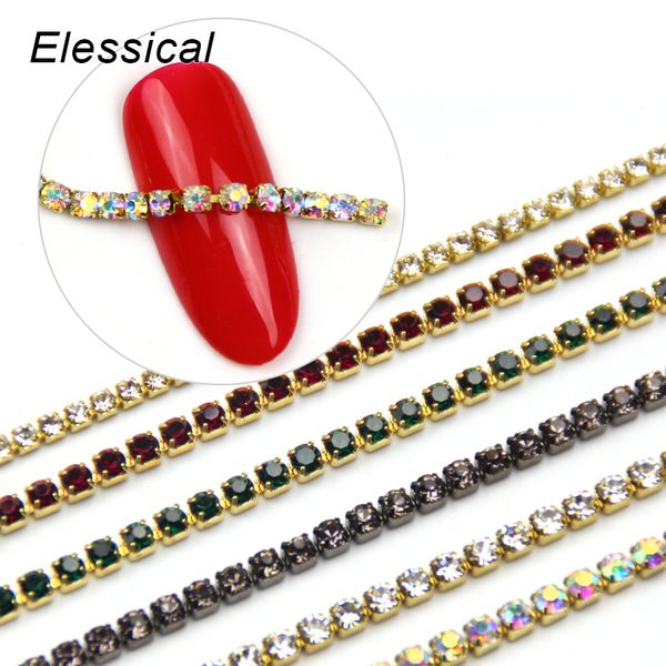 elessical 30cm gold alloy black chain for nail rhinestones spangles for nails charm diy 3d nail art decoration manicure jewelry, Silver;gold
elessical 30cm gold alloy black chain for nail rhinestones spangles for nails charm diy 3d nail art decoration manicure jewelry, Silver;gold