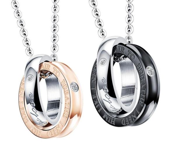 Black Gold Color Fashion Lover's Gemstone Zircon Ring Pendant Necklace Stainless Steel Link Chain Necklace Jewelry Gift for Men Lady 1080
Black Gold Color Fashion Lover's Gemstone Zircon Ring Pendant Necklace Stainless Steel Link Chain Necklace Jewelry Gift for Men Lady 1080
