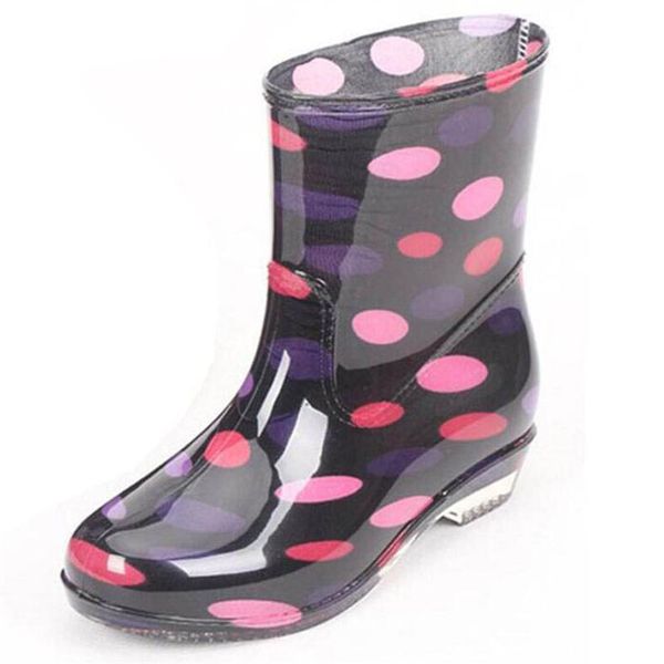 rain boots 2018 colorful spot ankle rubber boots fashion waterproof rainboot slip-resistant water women shoes, Black;red
rain boots 2018 colorful spot ankle rubber boots fashion waterproof rainboot slip-resistant water women shoes, Black;red