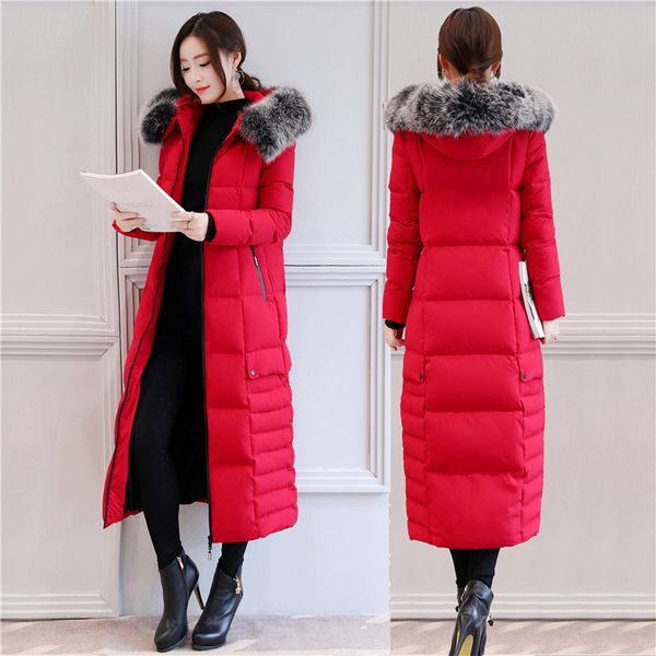 long down jackets womens winter coat fox fur collar snow down parka hooded thick warm outerwear overcoat new fashion 2018 white, Black
long down jackets womens winter coat fox fur collar snow down parka hooded thick warm outerwear overcoat new fashion 2018 white, Black
