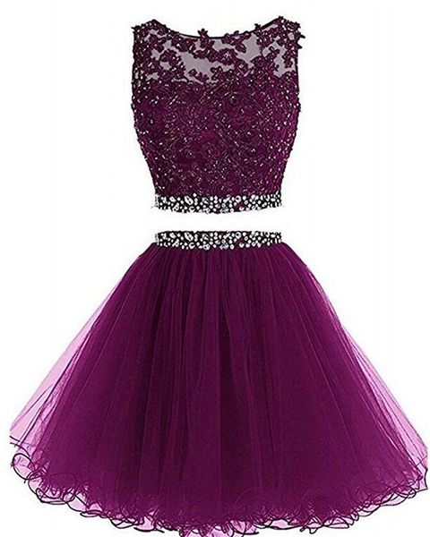 2020 Two Pieces Prom Dress Short Lace Appliques with Crystal Beaded Keyhole Back Tulle Sweet 16 Party Dresses Graduation Homecoming Gowns
2020 Two Pieces Prom Dress Short Lace Appliques with Crystal Beaded Keyhole Back Tulle Sweet 16 Party Dresses Graduation Homecoming Gowns