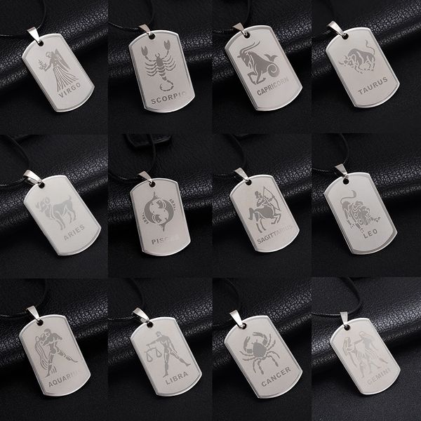 12 twelve constellations necklace leo virgo cancer taurus gemini scorpio libra pandant titanium steel can split, Silver
12 twelve constellations necklace leo virgo cancer taurus gemini scorpio libra pandant titanium steel can split, Silver