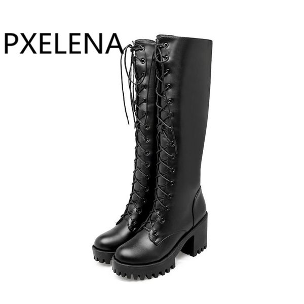 pxelena retro square chunky block high heels riding knight boots women shoes lace up punk street gothic knee high boots lady new, Black
pxelena retro square chunky block high heels riding knight boots women shoes lace up punk street gothic knee high boots lady new, Black