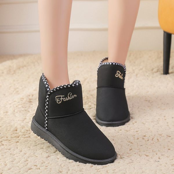 new winter boots snow boots plus velvet thickening warm comfortable flat fashion wild zapatos de mujer af495, Black
new winter boots snow boots plus velvet thickening warm comfortable flat fashion wild zapatos de mujer af495, Black
