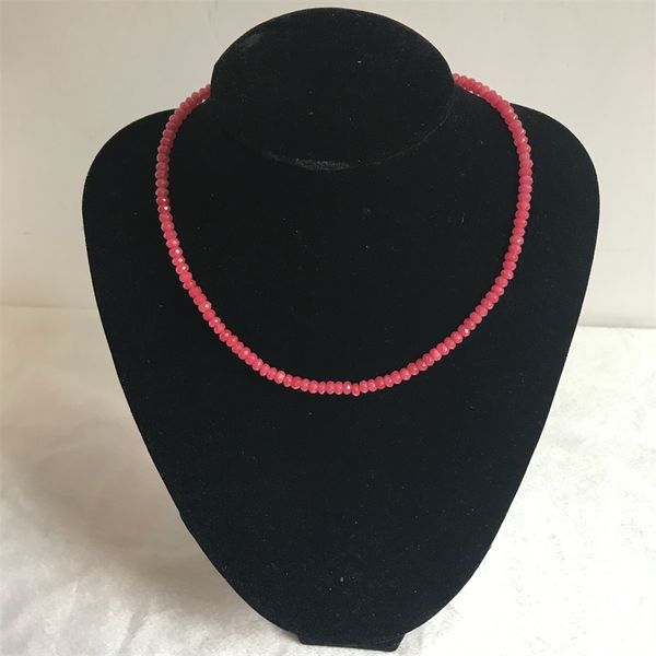 45cm 3*4mm peach red natural stone necklace handmade cut small bead fashion jewelry gift for mother's day daughter birthday, Silver
45cm 3*4mm peach red natural stone necklace handmade cut small bead fashion jewelry gift for mother's day daughter birthday, Silver