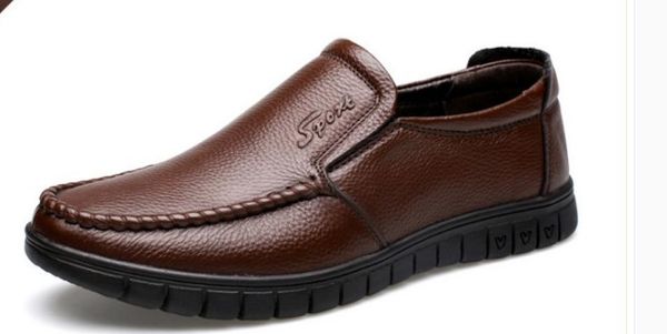 send 2018 spring and autumn new style men's flat bottom leather shoes with round head, Black
send 2018 spring and autumn new style men's flat bottom leather shoes with round head, Black